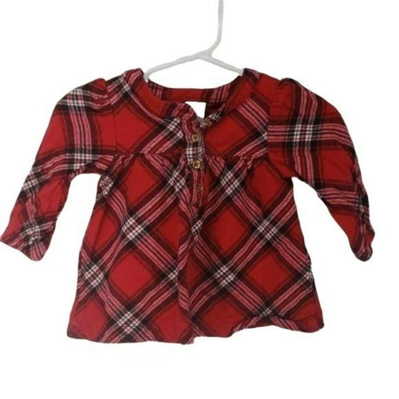 Carter’s Just One You Baby Infant Girls Christmas Plaid Dress 6 months‎ - Picture 1 of 8